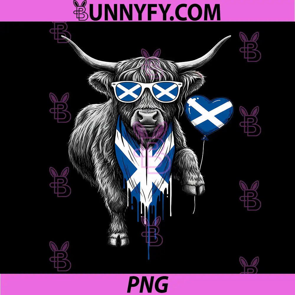 Scotland Flag Highlander PNG, Cow Scottish Highland Cow PNG
