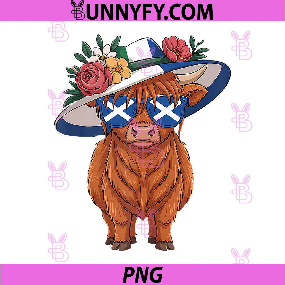 Scottish Highland PNG, Cow Scotland Flag PNG, Highlander Cow PNG