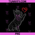 Scottish Terrier Lover Dog PNG, Art Holding Heart Valentines PNG