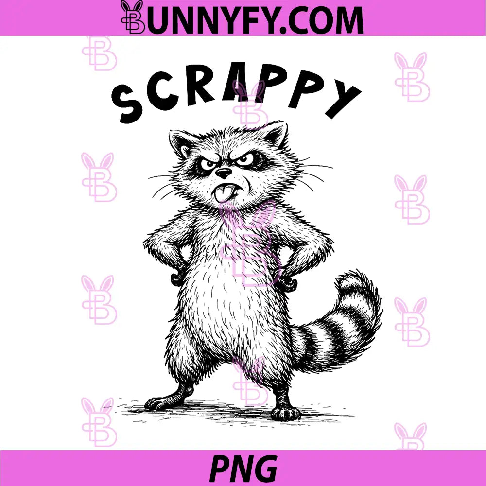 Scrappy Raccoon PNG, Meme Trash Panda Sarcastic Humor PNG