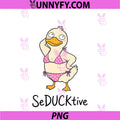 SeDUCKtive PNG, Funny Bikini Duck Goose Pun Humor PNG