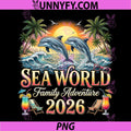 Sea World 2026 PNG, Family Adventure Matching Group Vacation PNG