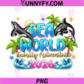 Sea World Family Adventure 2026 PNG, Family Sea World Matching PNG