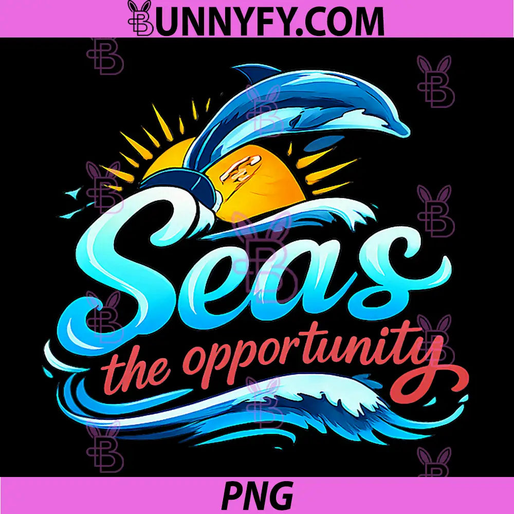 Seas The Opportunity PNG, Dolphin Wave Vacation Party PNG