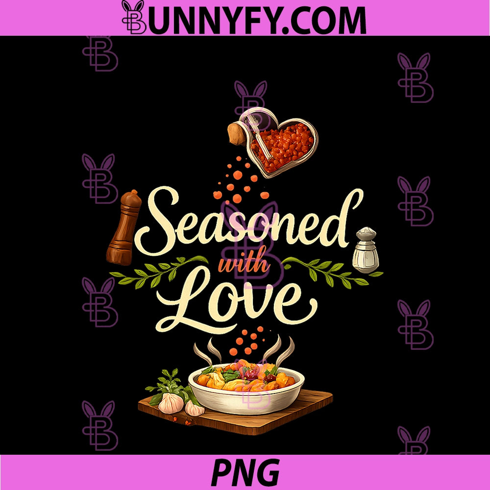 Seasoned With Love PNG, Heart Spice Jar Cooking Design PNG