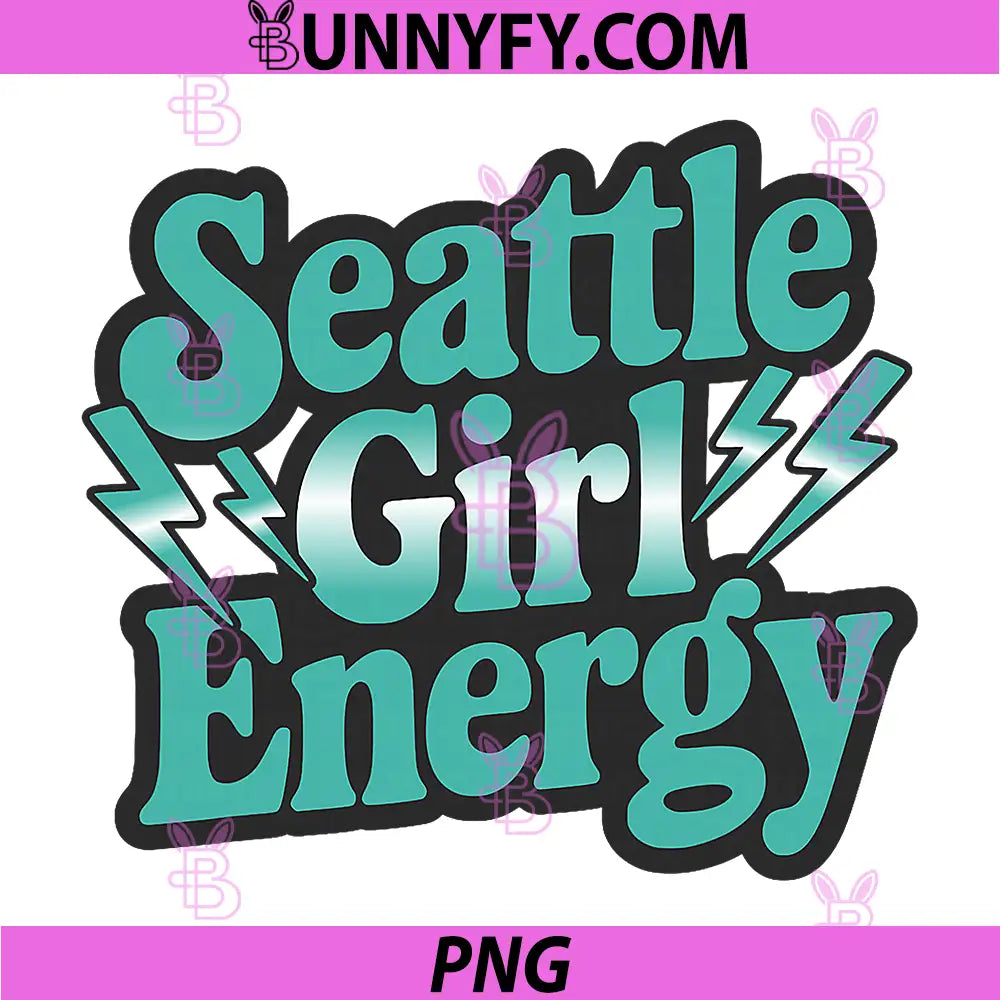 Seattle Girl Energy PNG, Vintage SEA PNG
