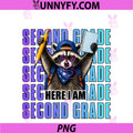 Second Grade First Day Of School PNG, Raccoon 2nd Grade Teacher PNG