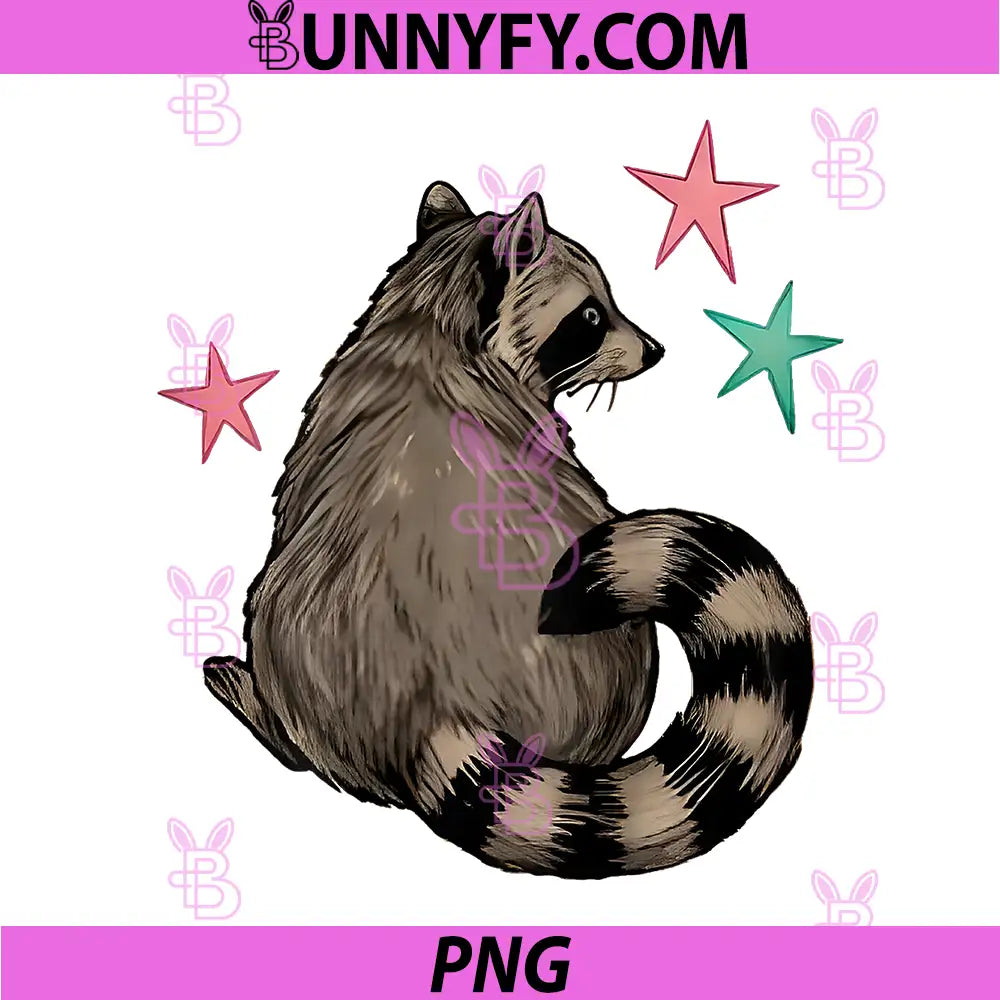 See Ya Soon Racoon Funny PNG, Raccoon Star Saying Quote PNG