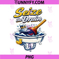 Seize The Drain PNG, Plumber Pun Plunger PNG, Sinking Ship Art PNG