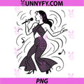 Female Singer Silhouette Art PNG, Elegant Music Performance PNG
