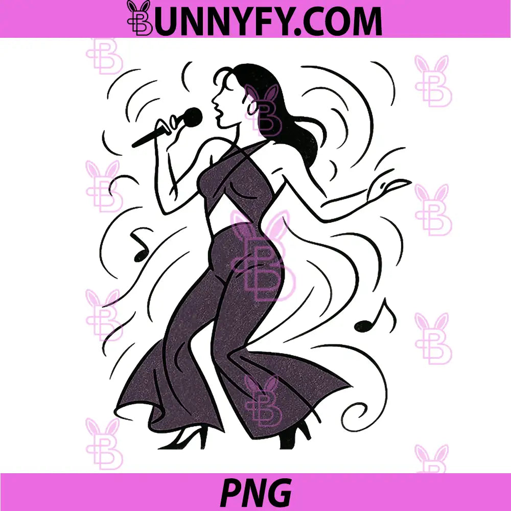 Female Singer Silhouette Art PNG, Elegant Music Performance PNG