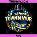 Self-Appointed Town Mayor PNG, Local Pride Badge Design PNG