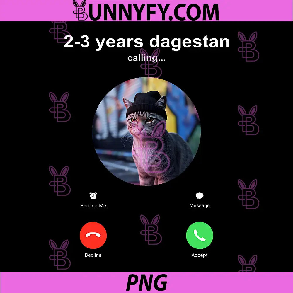 Send Him 2-3 Years Dagestan Meme PNG, Funny MMA Fighter Cat Phone Call PNG