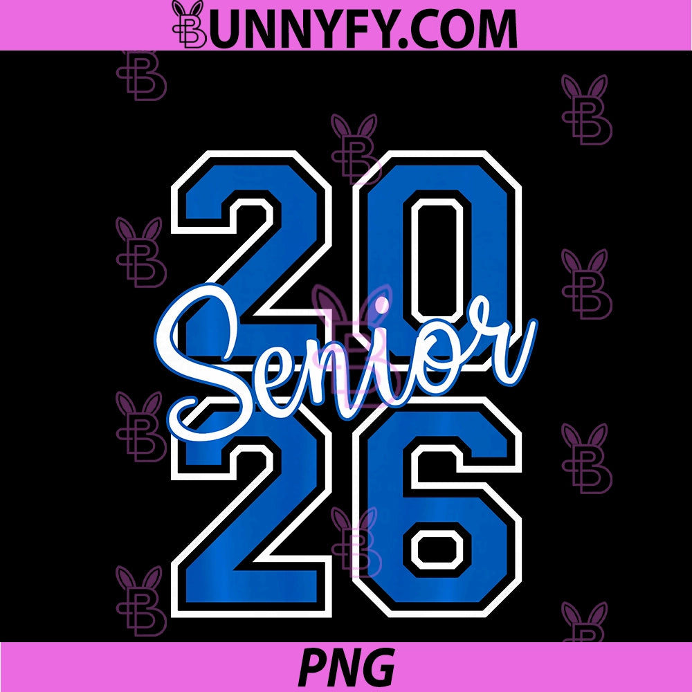 Senior 2026 Graduation Varsity Blue White on the back Sweatshirt