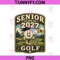 Senior 2027 Class Of 2027 Golf PNG, Graduation Student PNG