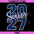 Senior 2027 Graduation Design PNG, Class Of 2027 Bold Number PNG