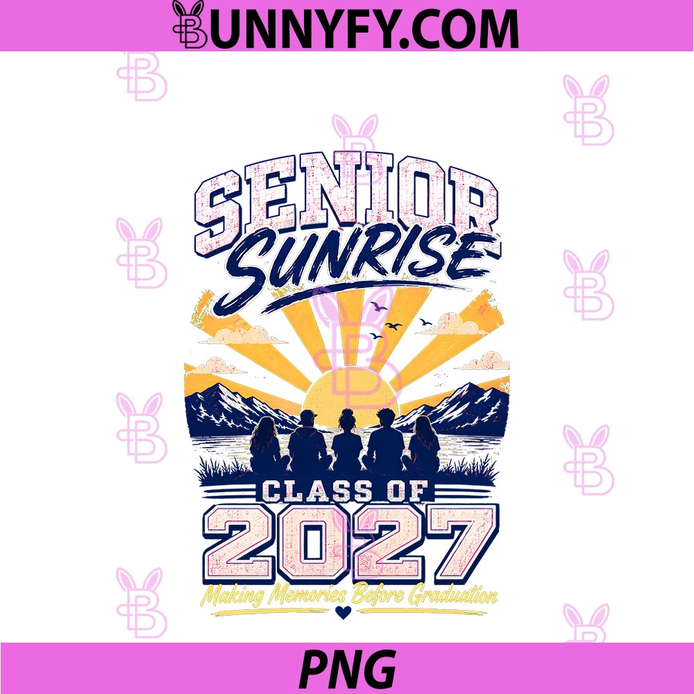 Senior Sunrise PNG, 2027 Pink PNG