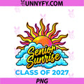 Senior Sunrise PNG, Class Of 2027 Graduation PNG