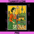 Seoul Korea Retro PNG, Comic Traveling Meet Me In Seoul Trip PNG