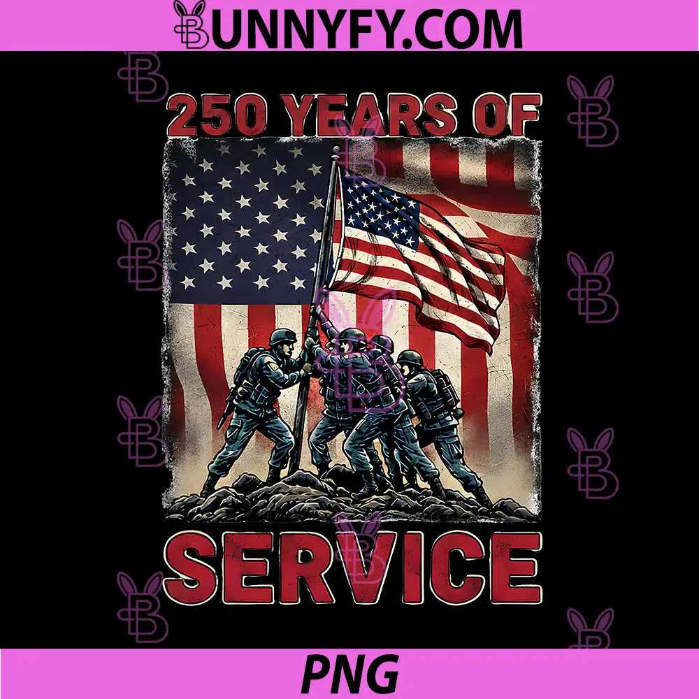 Service 250 Years 1776-2026 PNG, 250th Birthday PNG