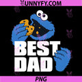 Sesame Street Fathers Day PNG, Cookie Monster Best Dad PNG