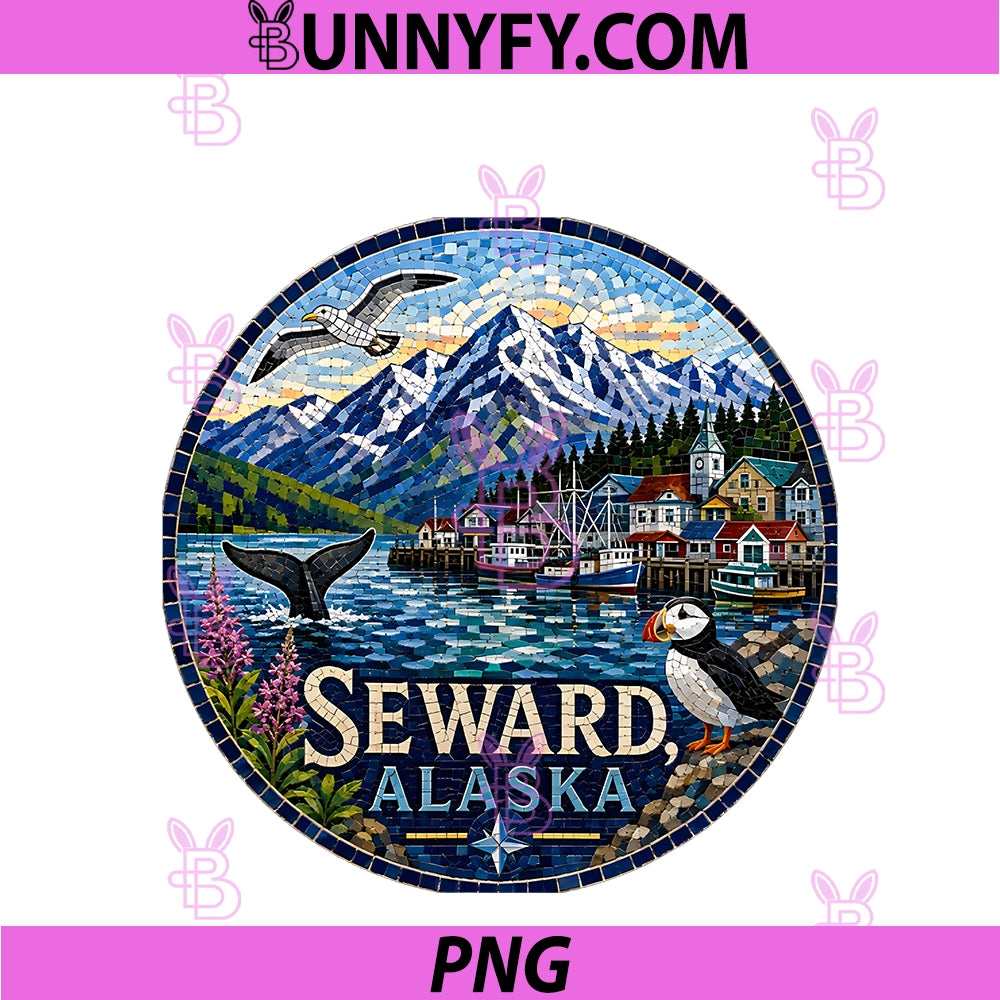 Seward, AK Alaska PNG, USA, Glaciers, Whales, Puffins, Halibut PNG