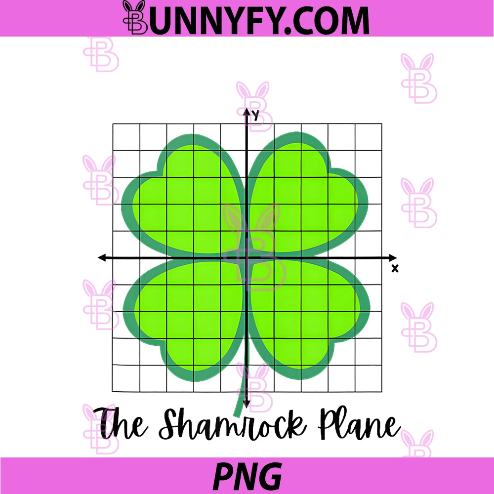 Shamrock Plane For Math Teachers PNG, St. Patrick's Day PNG