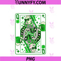 Shamrock Queen Playing Card PNG, Saint Patricks Day PNG
