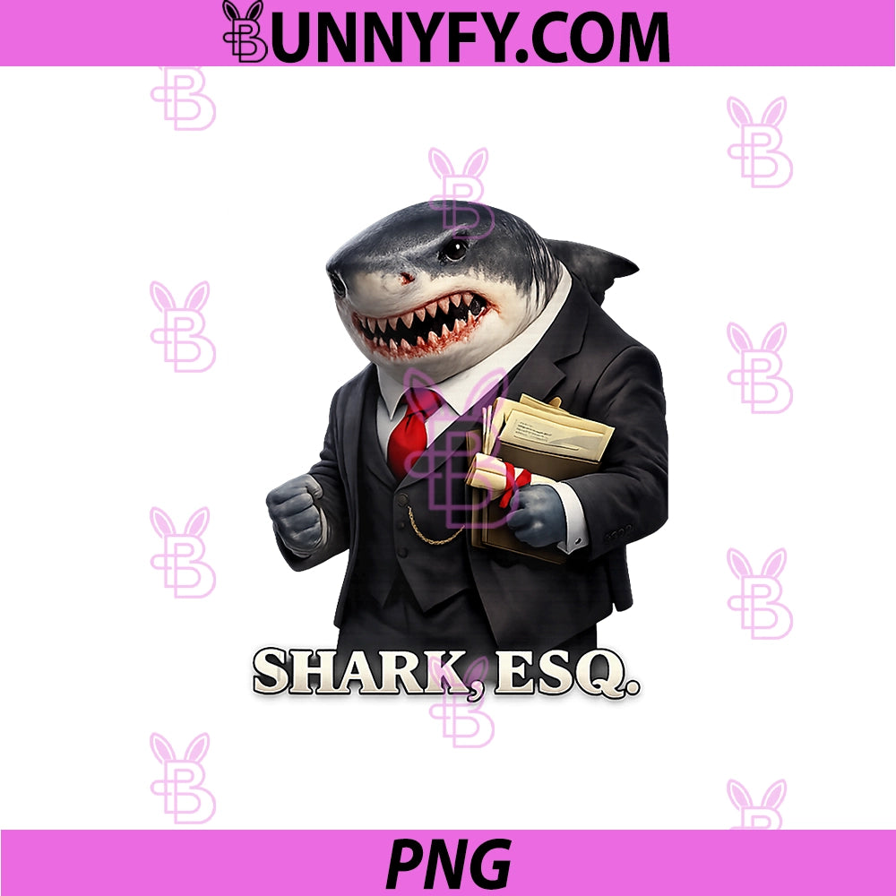 Shark Esq PNG, Litigator Lawyer Court Justice Judge Humor PNG