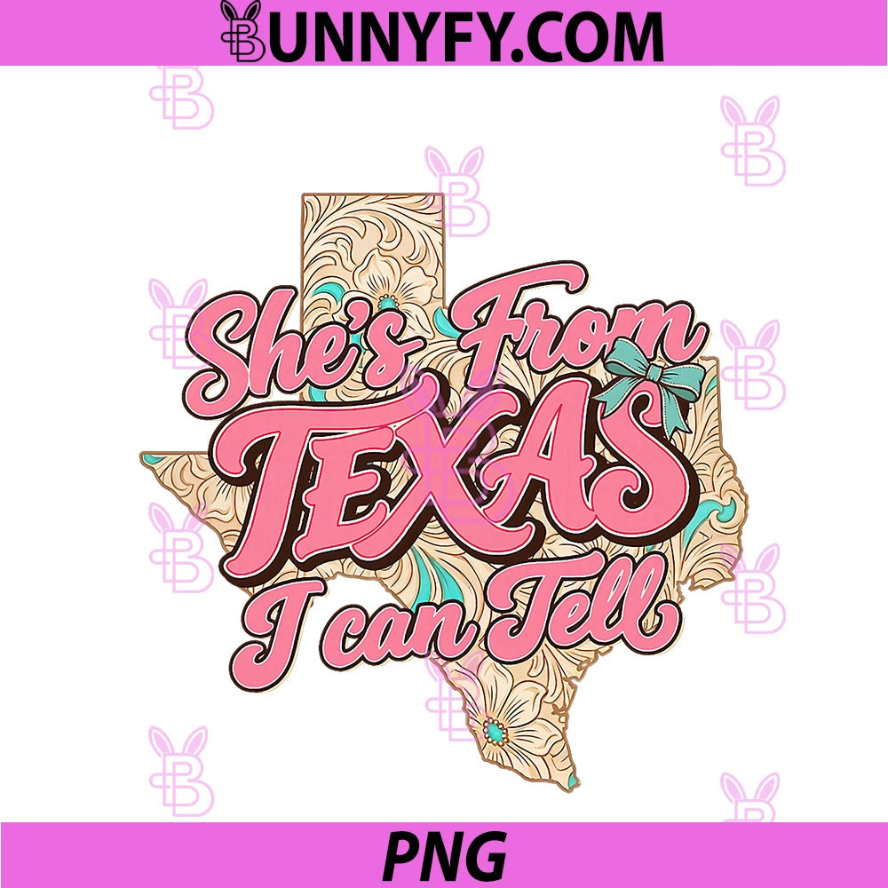 She's From Texas I Can Tell Retro PNG, Southern Cowgirl Girl PNG