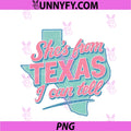 She's From Texas PNG, Western Country Cowgirl Rodeo PNG