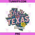 She's From Texas Western Girl Retro PNG, Texas Girl PNG