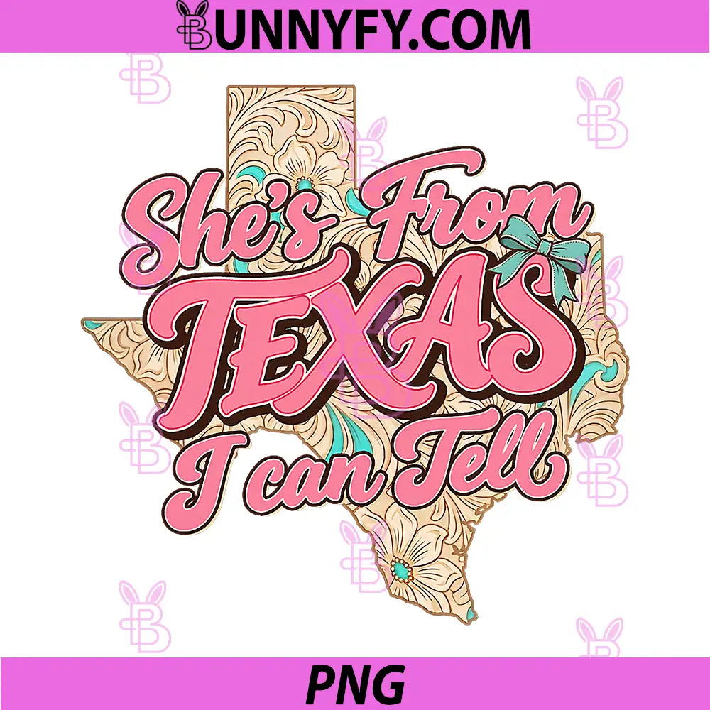 Shes from Texas I Can Tell PNG, Retro Southern Cowgirl PNG