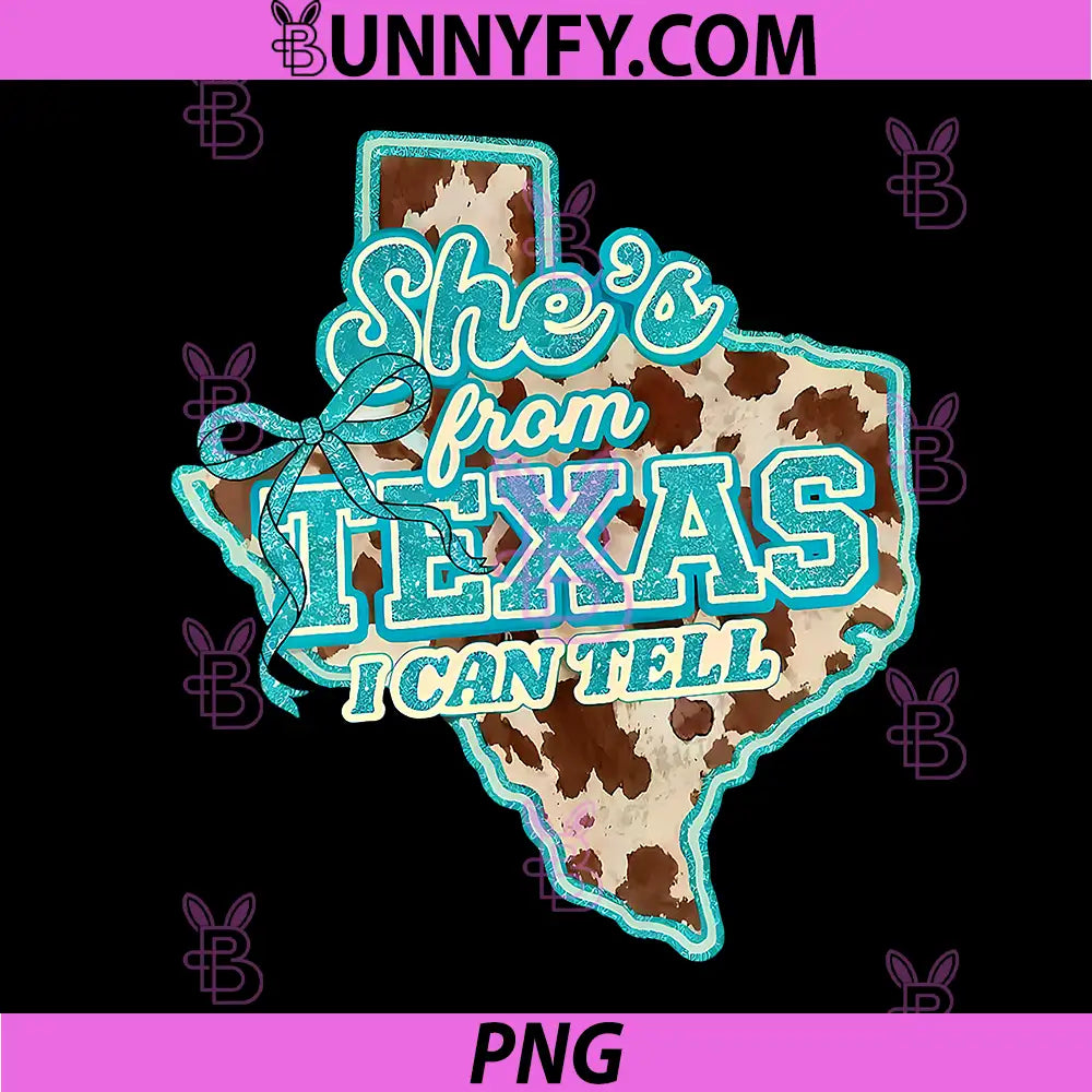 Shes from Texas I Can Tell PNG, Retro Vintage Cowgirl PNG