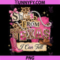 Shes from Texas I Can Tell PNG, Western Cowgirl Pink Boot PNG