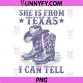 She is from Texas I Can Tell PNG, Funny Texas Map Flag PNG