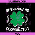Shenanigans Coordinator St Patricks Day PNG, Irish Shamrock Party PNG