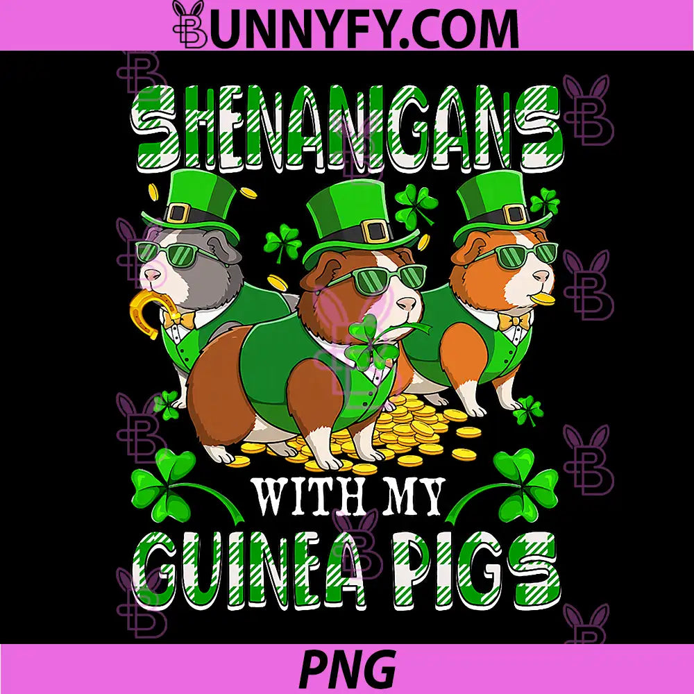 Shenanigans with Guinea PNG, Pigs Patrick's Day Rodent Lover PNG