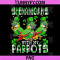 Shenanigans with Parrots PNG, Patrick's Day Three Cute Birds PNG