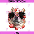 Shiba Inu Dog PNG, Valentine's Day Heart Glasses PNG