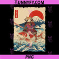 Shiba Inu Samurai PNG, Koi Mount Fuji PNG