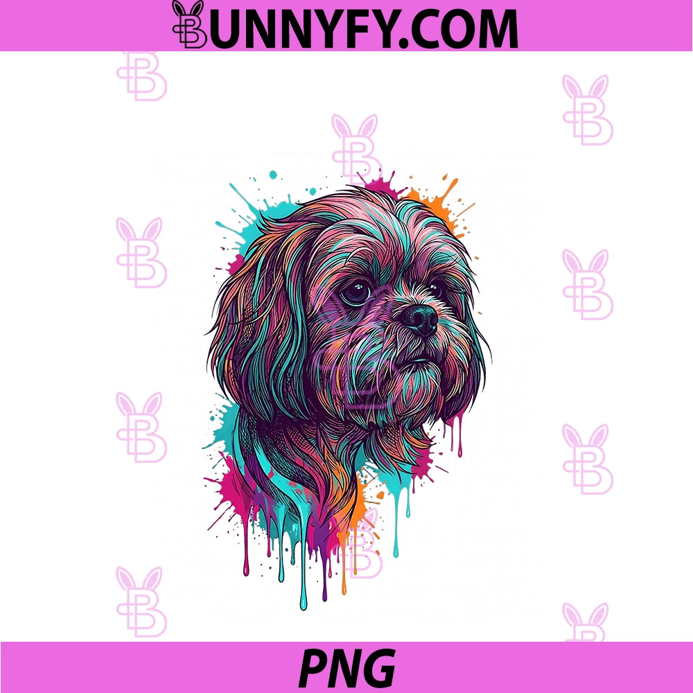 Shih Tzu PNG, Colorful PNG
