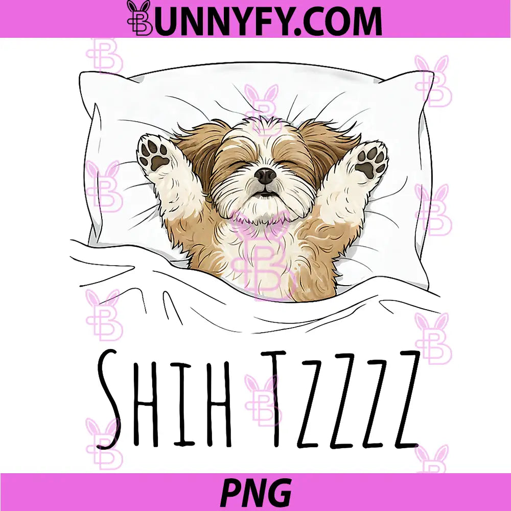 Shih Tzu Sleepshirt PNG, Funny Dog Pun Bedtime PNG