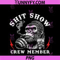 Shit Show Crew PNG, Member Monkey Vintage PNG