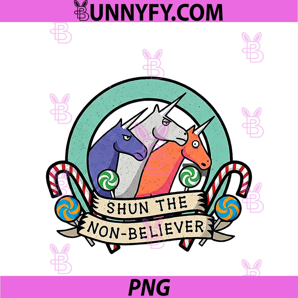 Shun The Non-Believer PNG, Funny Unicorn Meme Humor PNG