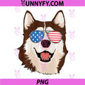 Siberian Husky 4th of July PNG, American Flag Husky Lover PNG