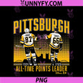 Sidney Crosby & Mario Lemieux PNG, Points Record Pittsburgh PNG