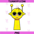 Cute Yellow Alien Cartoon Character PNG, Kawaii Robot Mascot PNG