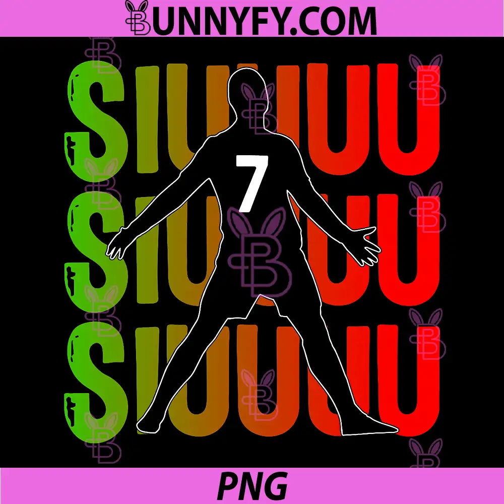 Siuuuu Funny Soccer PNG, Present for Soccer Lovers Fans PNG