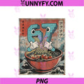 Six Seven 67 Brainrot PNG, Ramen Birthday PNG